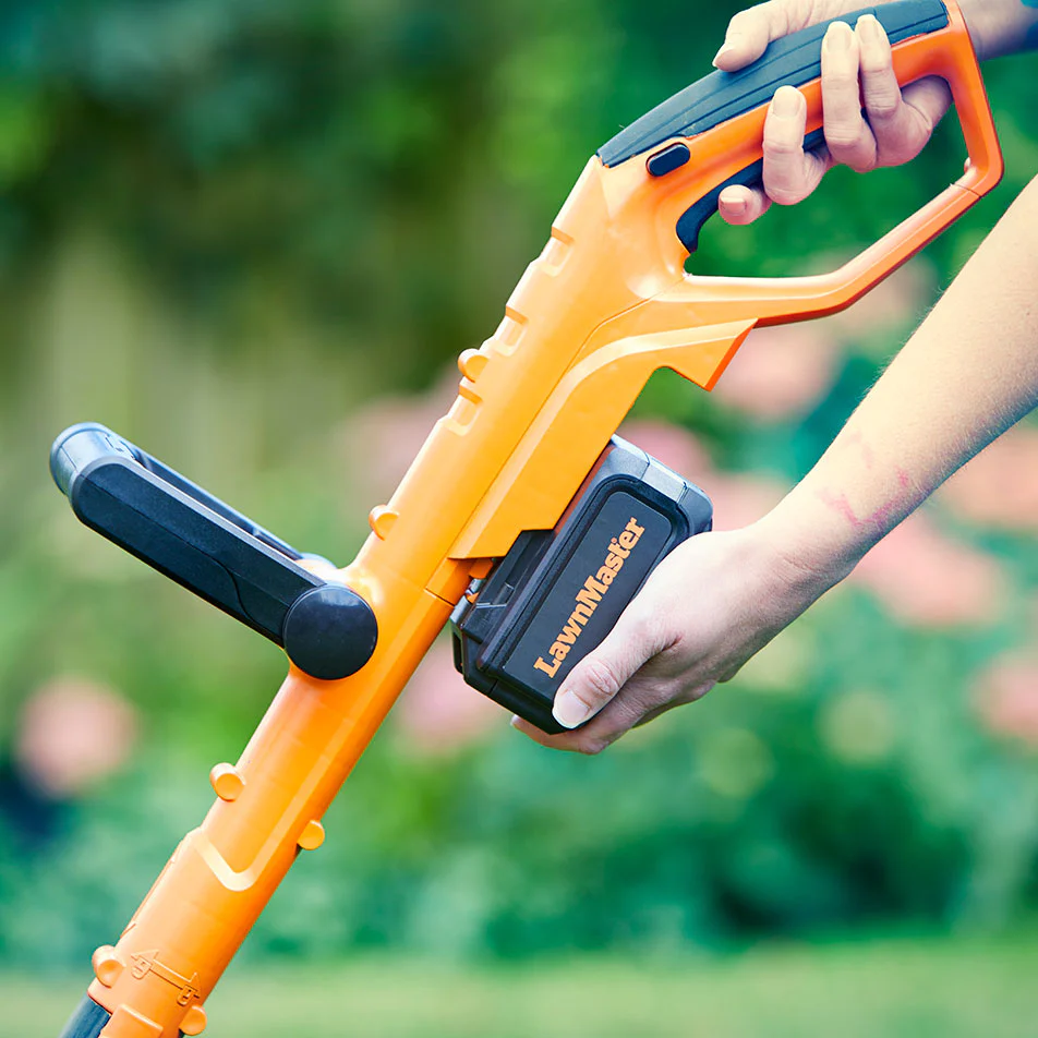 LawnMaster MX 24V 34cm | Cordless Lawnmower Trimmer Set with Spare Battery - Image 10